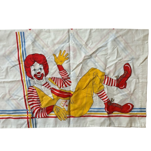 VTG McDonald’s 1978 Retro Ronald Flat Sheet + 1 Pillow Case Size: TWIN - Picture 4 of 10